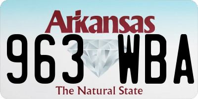 AR license plate 963WBA