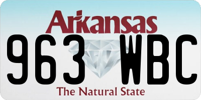 AR license plate 963WBC