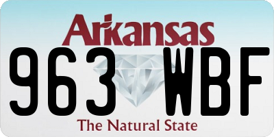 AR license plate 963WBF