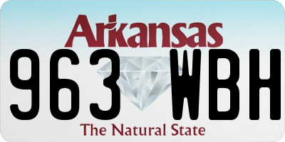 AR license plate 963WBH