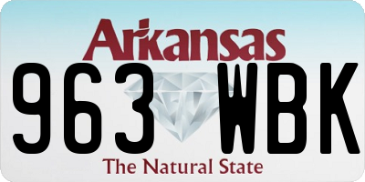 AR license plate 963WBK