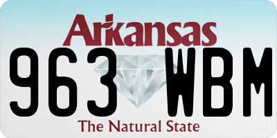 AR license plate 963WBM