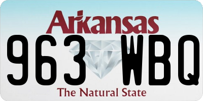 AR license plate 963WBQ