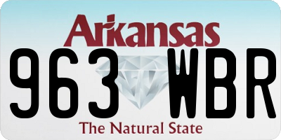 AR license plate 963WBR