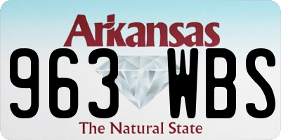 AR license plate 963WBS