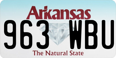 AR license plate 963WBU