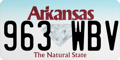 AR license plate 963WBV