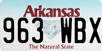 AR license plate 963WBX