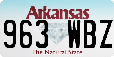 AR license plate 963WBZ