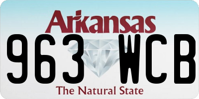 AR license plate 963WCB