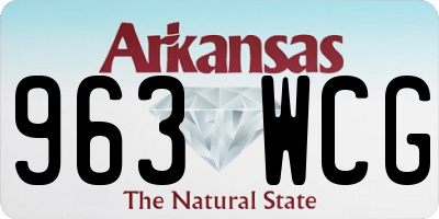 AR license plate 963WCG