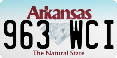 AR license plate 963WCI