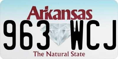 AR license plate 963WCJ