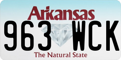 AR license plate 963WCK