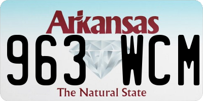 AR license plate 963WCM