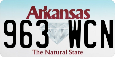 AR license plate 963WCN