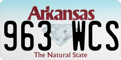 AR license plate 963WCS