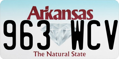 AR license plate 963WCV
