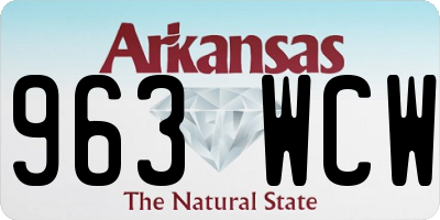 AR license plate 963WCW