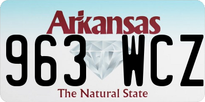 AR license plate 963WCZ