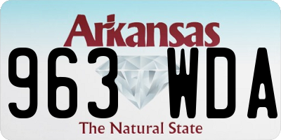 AR license plate 963WDA