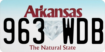AR license plate 963WDB