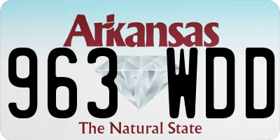 AR license plate 963WDD