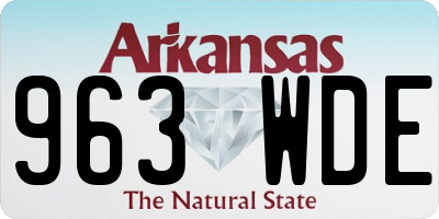 AR license plate 963WDE
