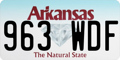 AR license plate 963WDF