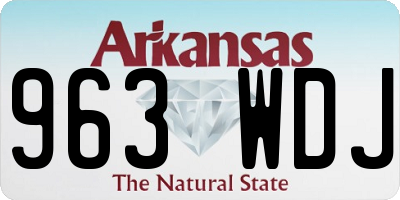 AR license plate 963WDJ