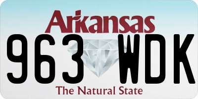 AR license plate 963WDK