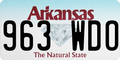 AR license plate 963WDO
