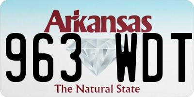 AR license plate 963WDT