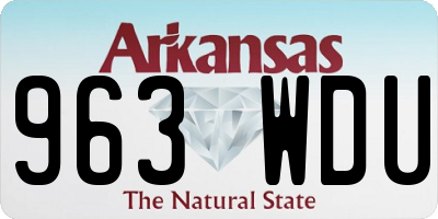 AR license plate 963WDU