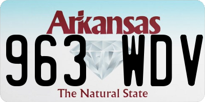 AR license plate 963WDV