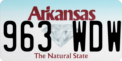 AR license plate 963WDW