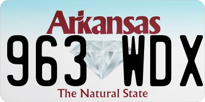 AR license plate 963WDX