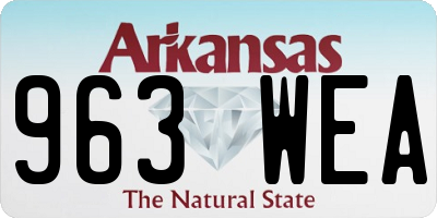 AR license plate 963WEA