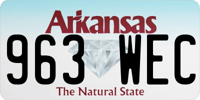 AR license plate 963WEC