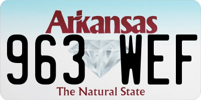 AR license plate 963WEF