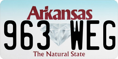 AR license plate 963WEG