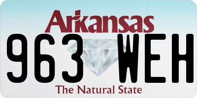 AR license plate 963WEH