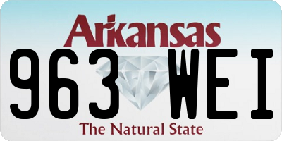 AR license plate 963WEI