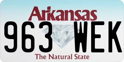 AR license plate 963WEK