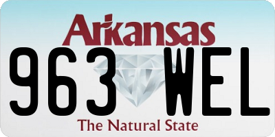 AR license plate 963WEL