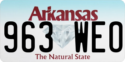 AR license plate 963WEO