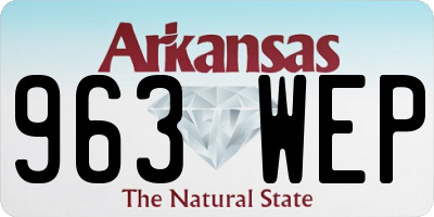 AR license plate 963WEP