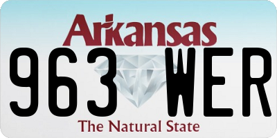 AR license plate 963WER