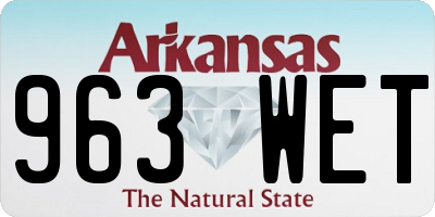 AR license plate 963WET