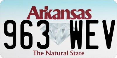AR license plate 963WEV